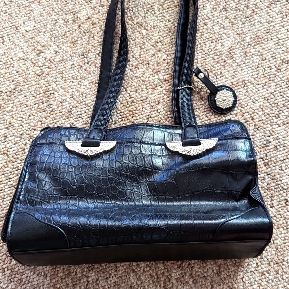 Bueno Black Faux Croc